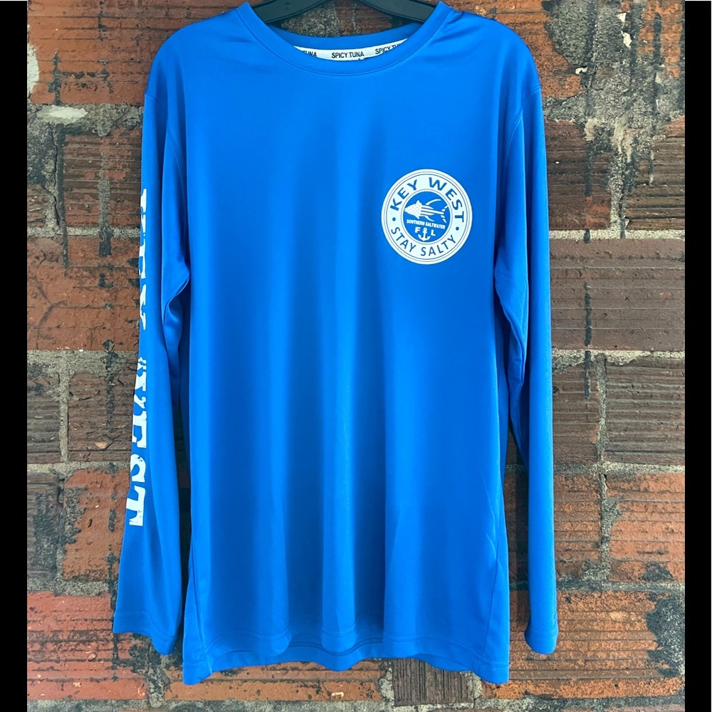 Spicy Tuna, Key West Stay Salty Long Sleeve, Blue, Unisex